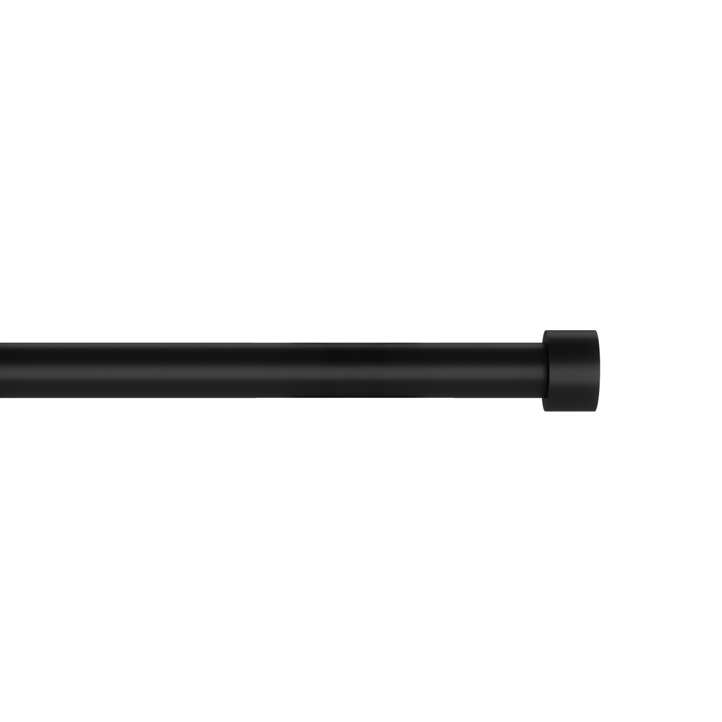 Single Curtain Rods | color: Matte-Black | size: 16-28" (41-71 cm approx) | diameter: 5/8" (1.6cm approx)