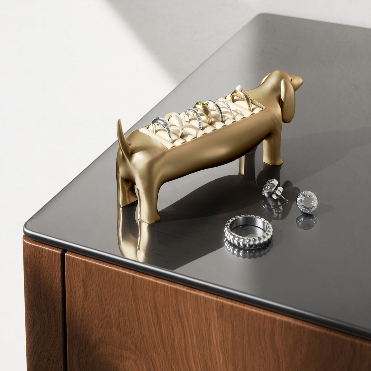 Ring Holders | color: Vintage Brass