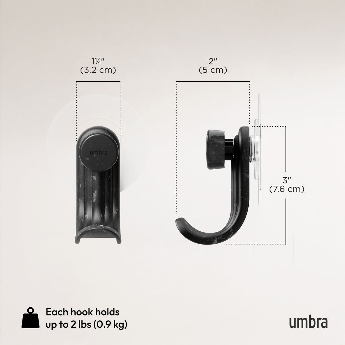 Nami Adhesive Hooks, Set of 3