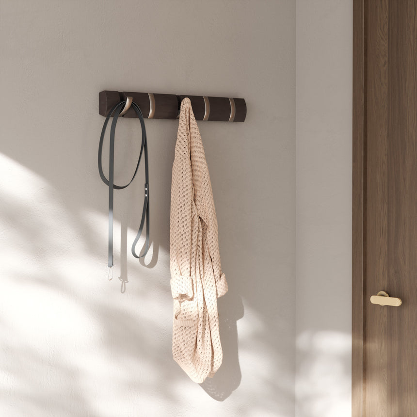 Wall Hooks | color: Driftwood-Nickel | Hover