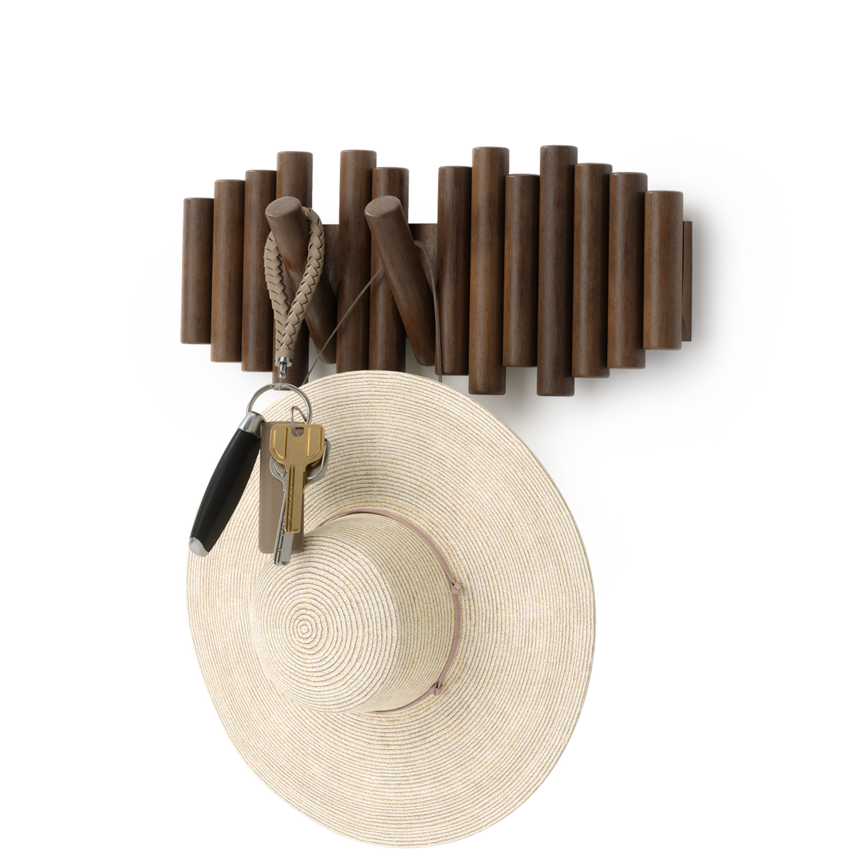 Wall Hooks | color: Aged-Walnut | size: 5-Hook