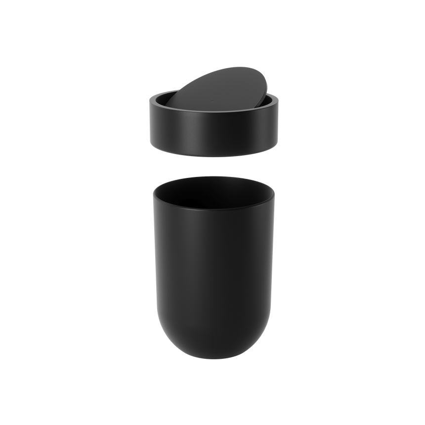 Bathroom Trash Cans | color: Black