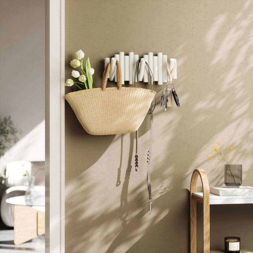 Wall Hooks | color: White | size: 5-Hook