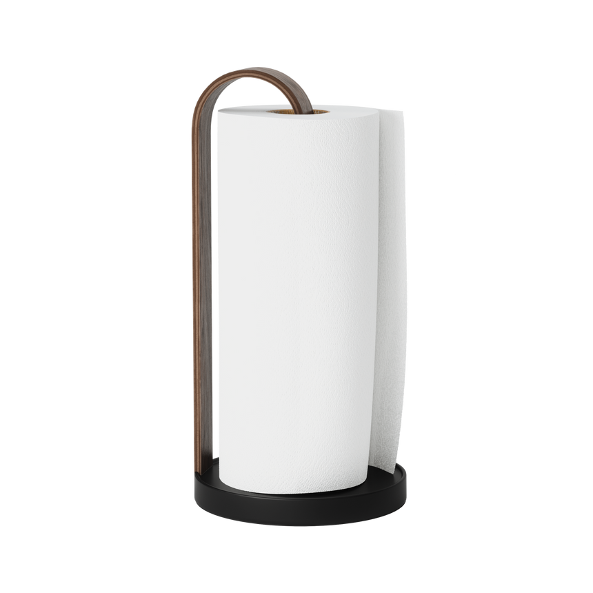 Paper Towel Holders | color: Black-Walnut