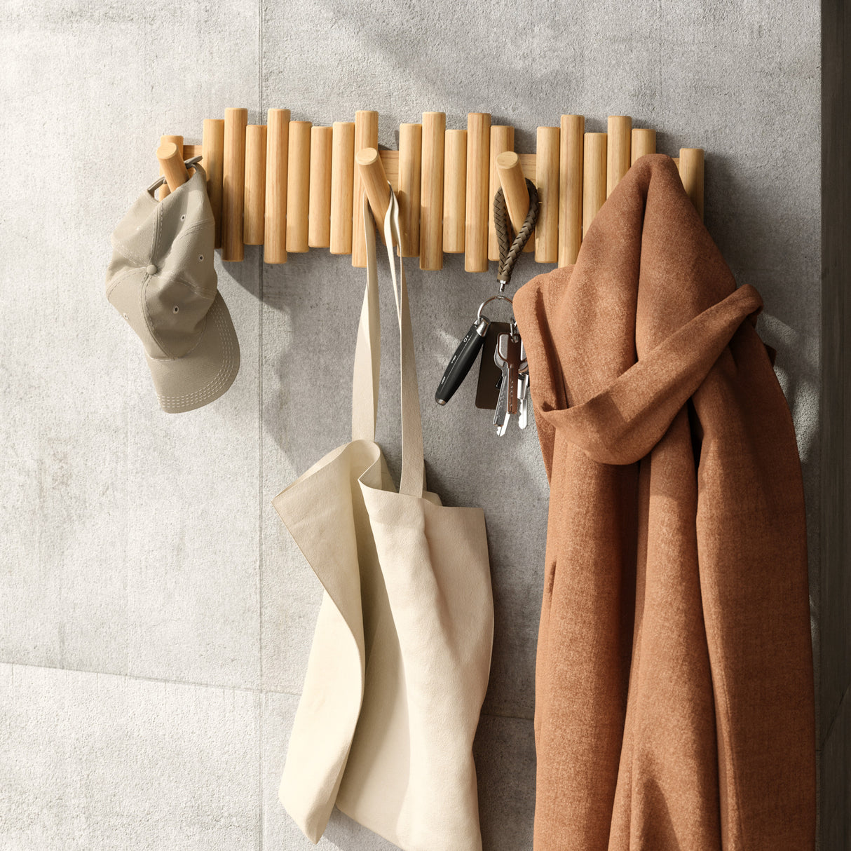 Wall Hooks | color: Natural | size: 8-Hook