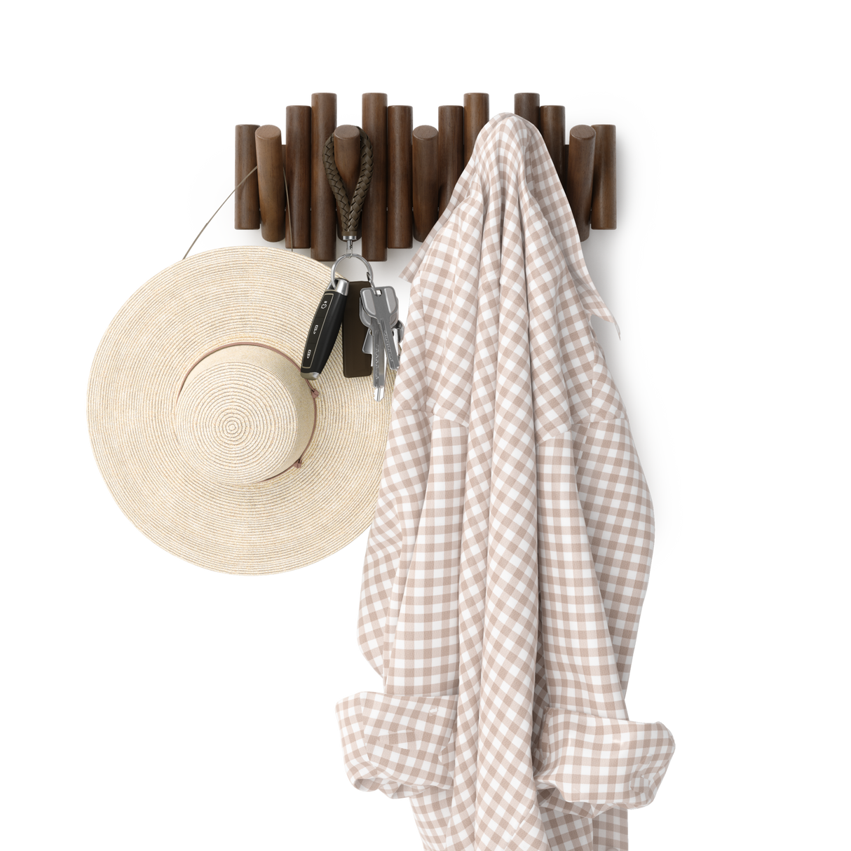 Wall Hooks | color: Aged-Walnut | size: 5-Hook