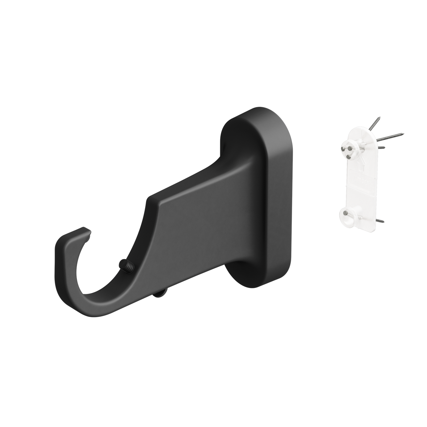 Single Curtain Rods | color: Matte-Black | size: 42-120" (107-305 cm) | diameter: 1" (2.5 cm)