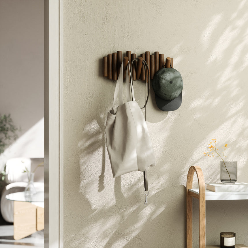 Wall Hooks | color: Aged-Walnut | size: 5-Hook | Hover