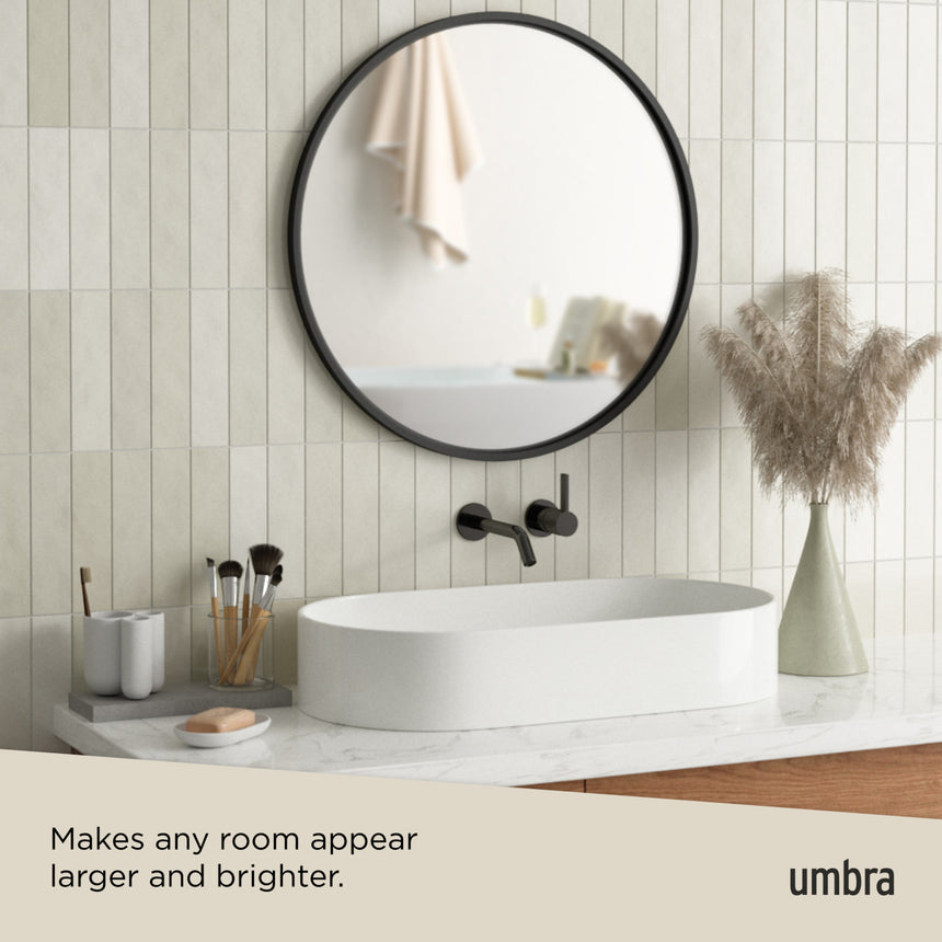 Wall Mirrors | color: Black | size: 24" (61 cm)