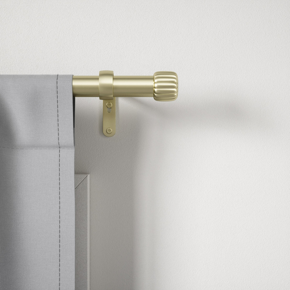 Single Curtain Rods | color: Gold | size: 36-66" (91-168 cm) | diameter: 1" (2.5 cm) | Hover