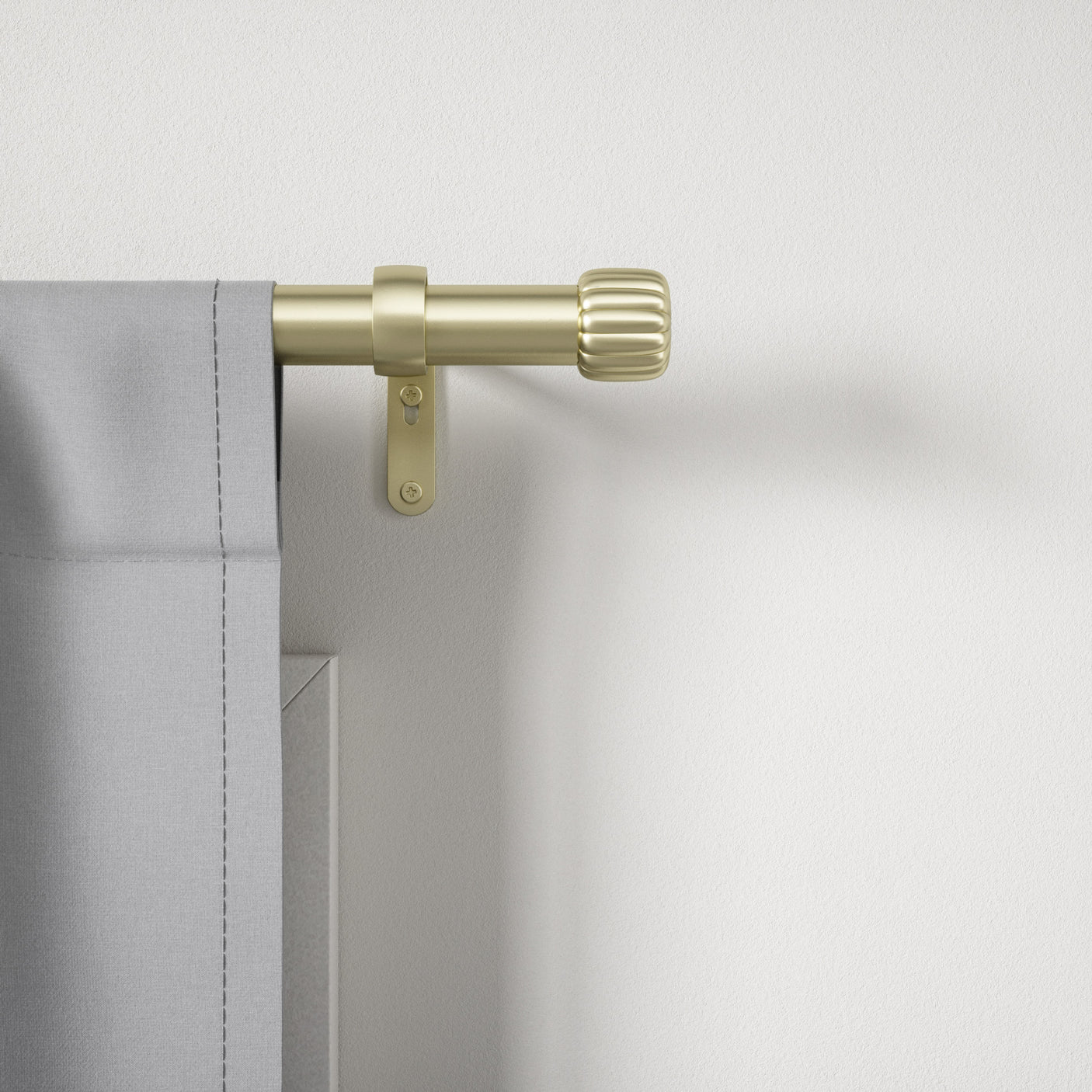 Single Curtain Rods | color: Gold | size: 36-66" (91-168 cm) | diameter: 1" (2.5 cm) | Hover