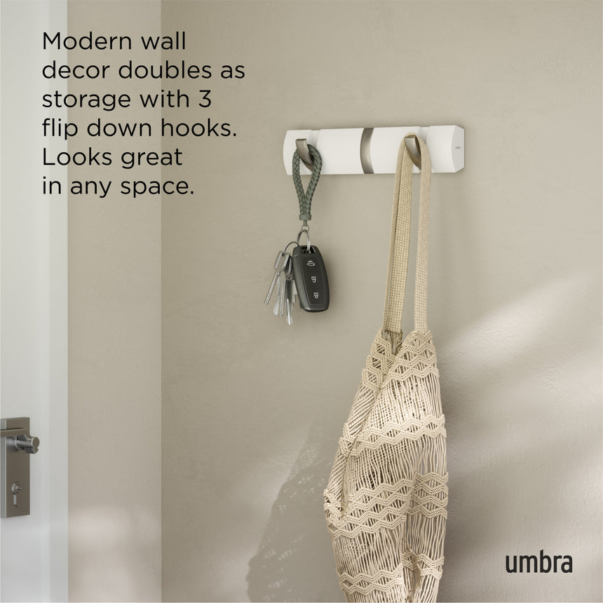 Wall Hooks | color: White-Nickel