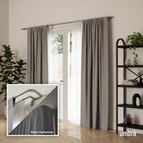 Double Curtain Rods | color: Matte-Nickel | size: 30-84" (76-213 cm) | diameter: 3/4" (1.9 cm)