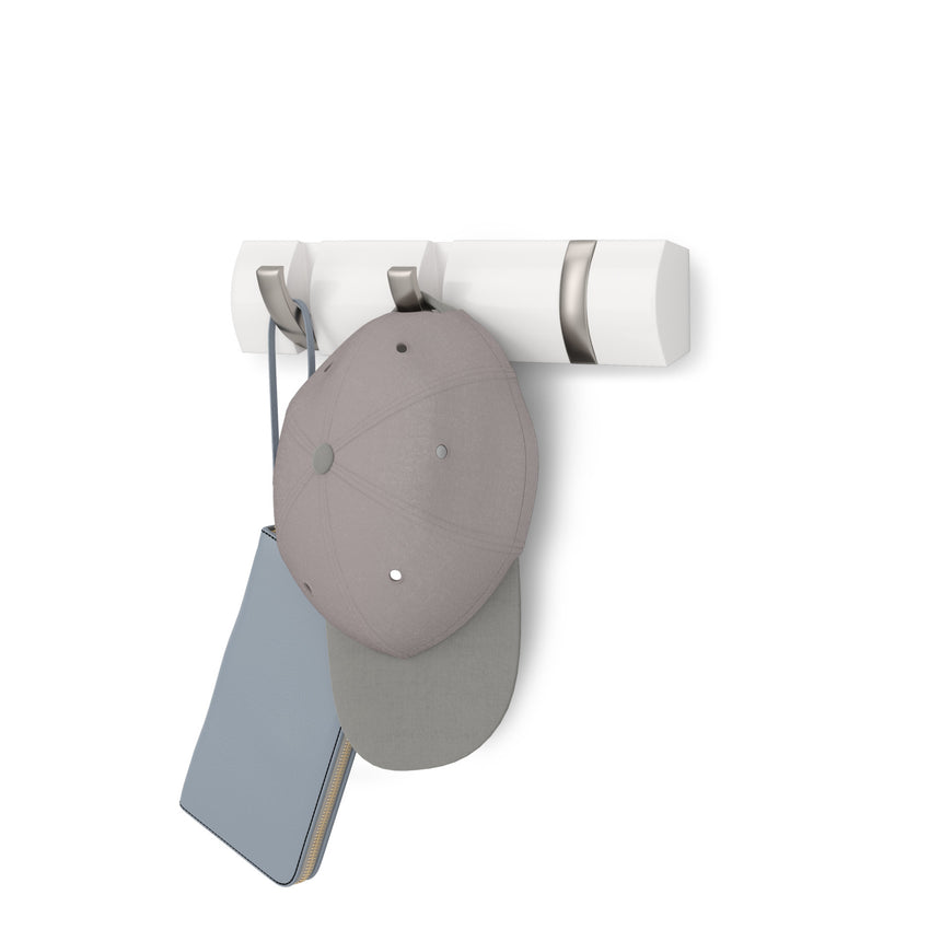 Wall Hooks | color: White-Nickel