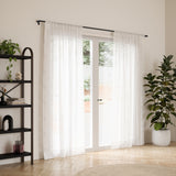 Single Curtain Rods | color: Matte-Black | size: 66-144" (168-365 cm) | diameter: 3/4" (1.9 cm)