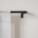 Single Curtain Rods | color: Matte-Black | size: 66-144" (168-365 cm) | diameter: 3/4" (1.9 cm) | Hover