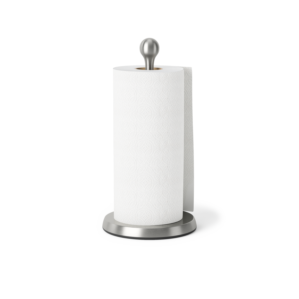White Ceramic and Stainless Steel Paper Towel Holder with 5 Interchang –  RHomeUSA