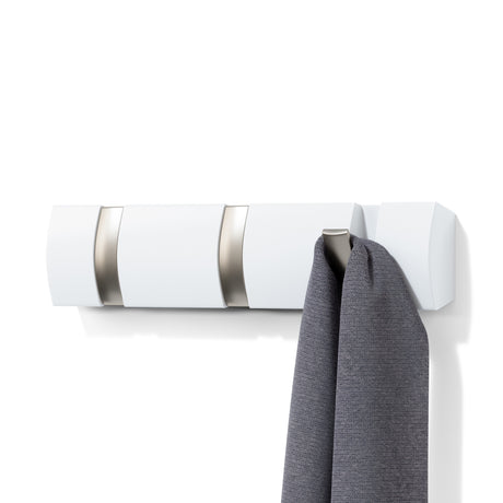 Wall Hooks | color: White-Nickel