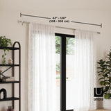Single Curtain Rods | color: Eco-Friendly Nickel | size: 42-120" (107-305 cm) | diameter: 1" (2.5 cm)