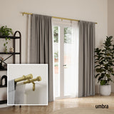 Double Curtain Rods | color: Brass | size: 36-66" (91-168 cm) | diameter: 1" (2.5 cm)