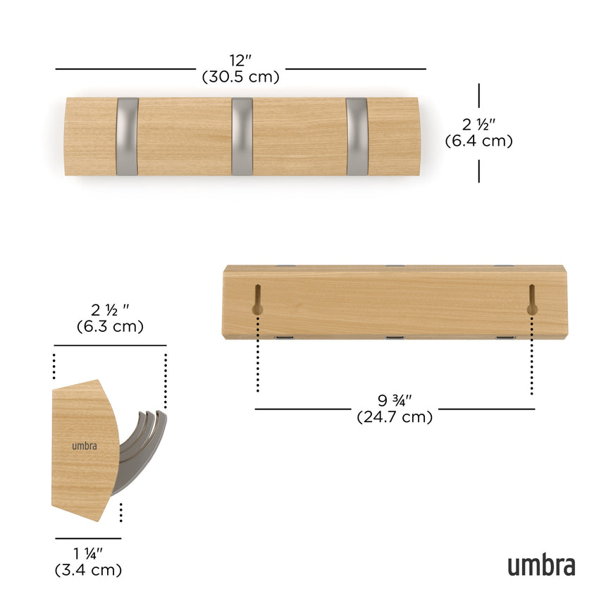 Flip Wall Mounted Coat Rack Hanging Space When You Need It