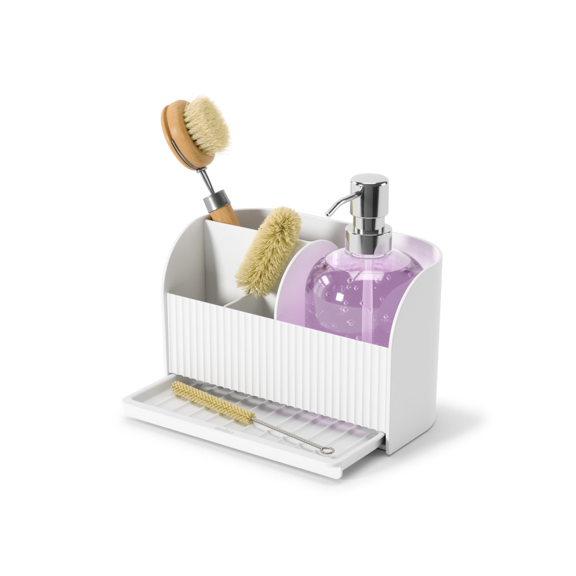 Sling sink caddy with pump