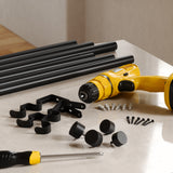 Double Curtain Rods | color: Brushed-Black | size: 66-120" (168-305 cm) | diameter: 1" (2.5 cm)