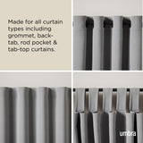 Single Curtain Rods | color: Matte-Black | size: 36-66" (91-168 cm) | diameter: 1" (2.5 cm)