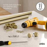 Single Curtain Rods | color: Gold | size: 36-66" (91-168 cm) | diameter: 1" (2.5 cm)