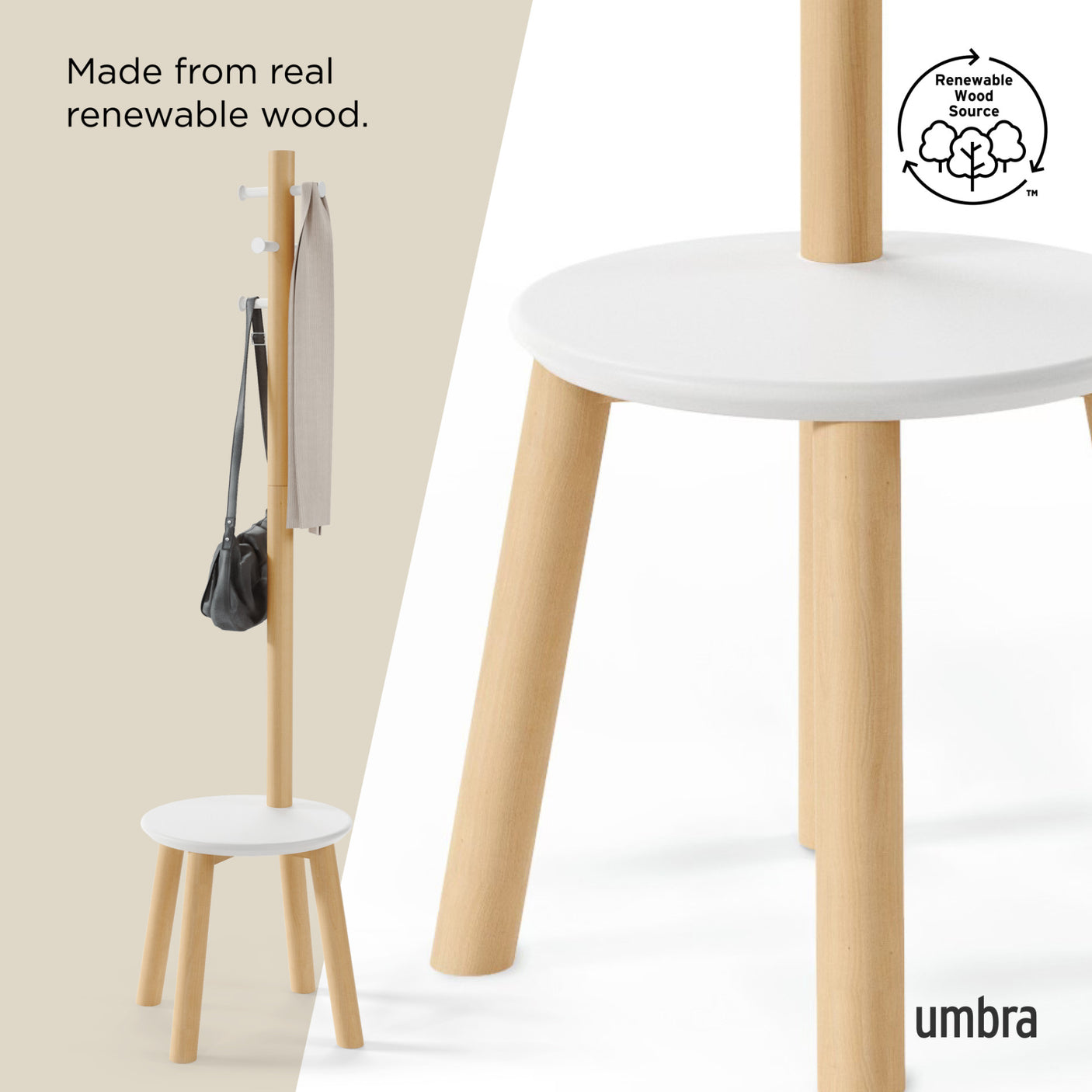 Coat Racks & Valets | color: White-Natural