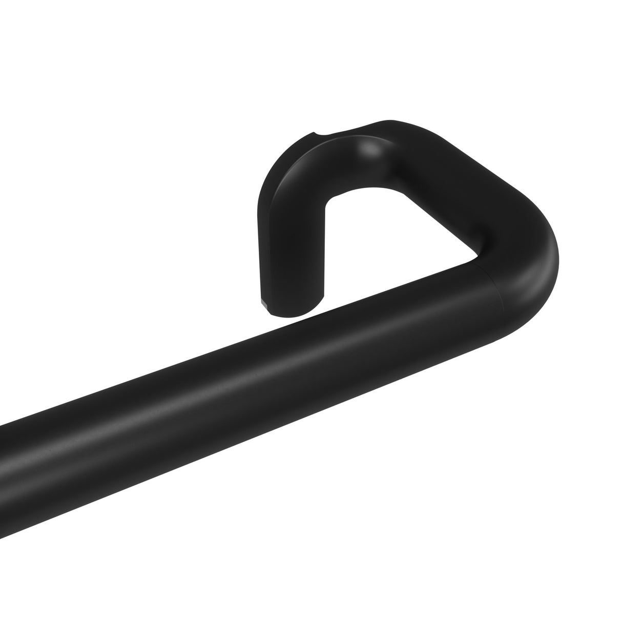 Single Curtain Rods | color: Matte-Black | size: 30-84" (76-213 cm) | diameter: 3/4" (1.9 cm)