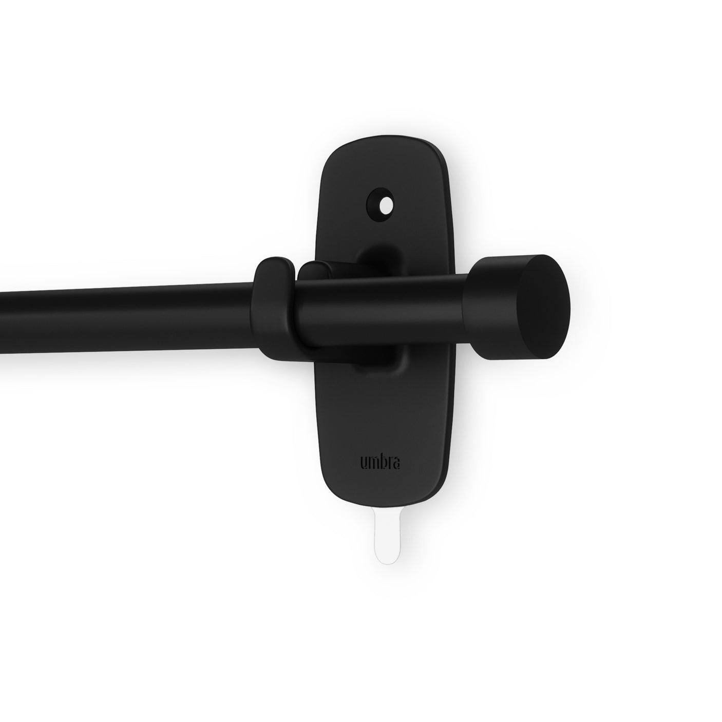 Single Curtain Rods | color: Matte-Black | size: 28-48" (72-122cm approx) | diameter: 5/8" (1.6cm approx)
