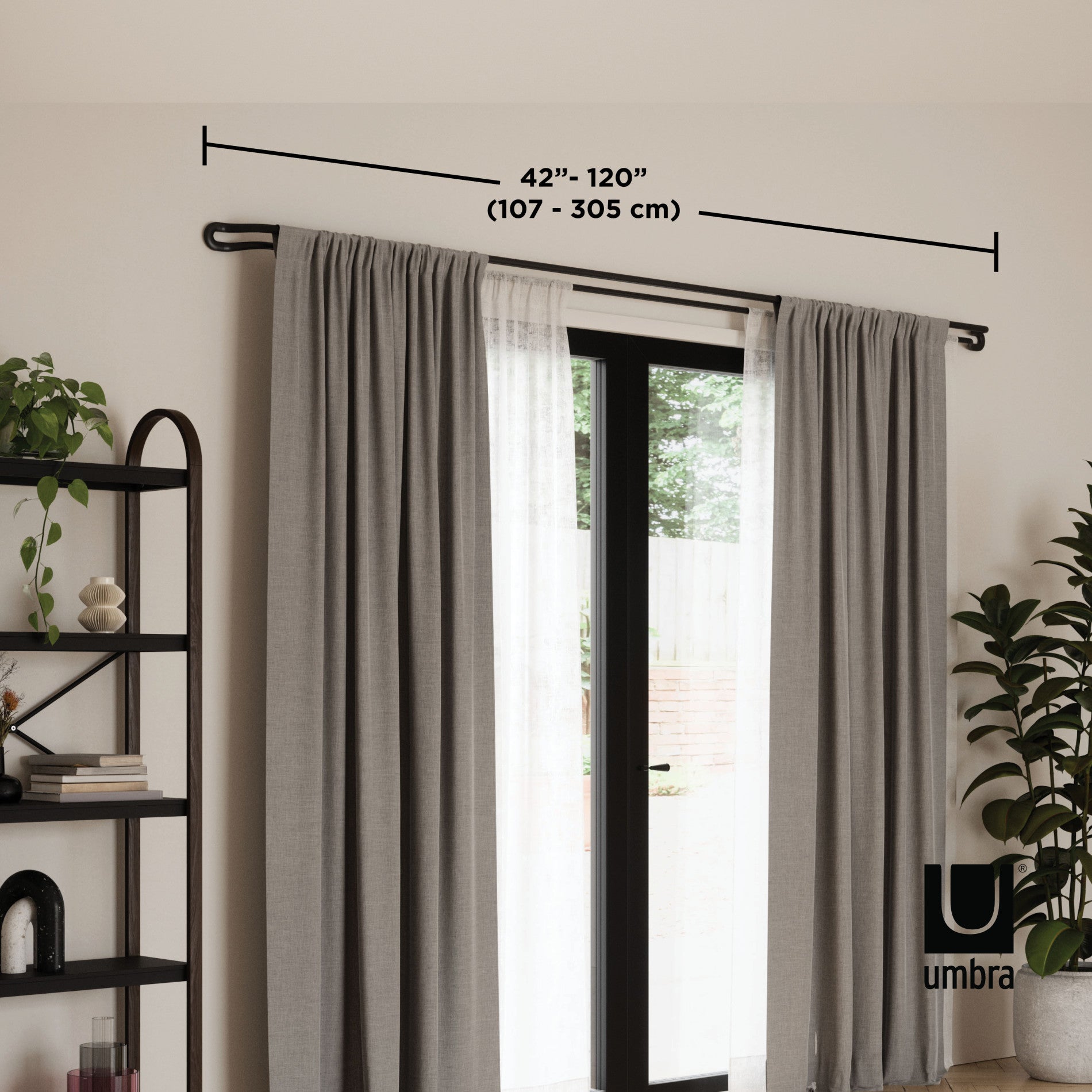 Midnight Blackout Curtain Rod | Room Darkening Double Curtain Rod