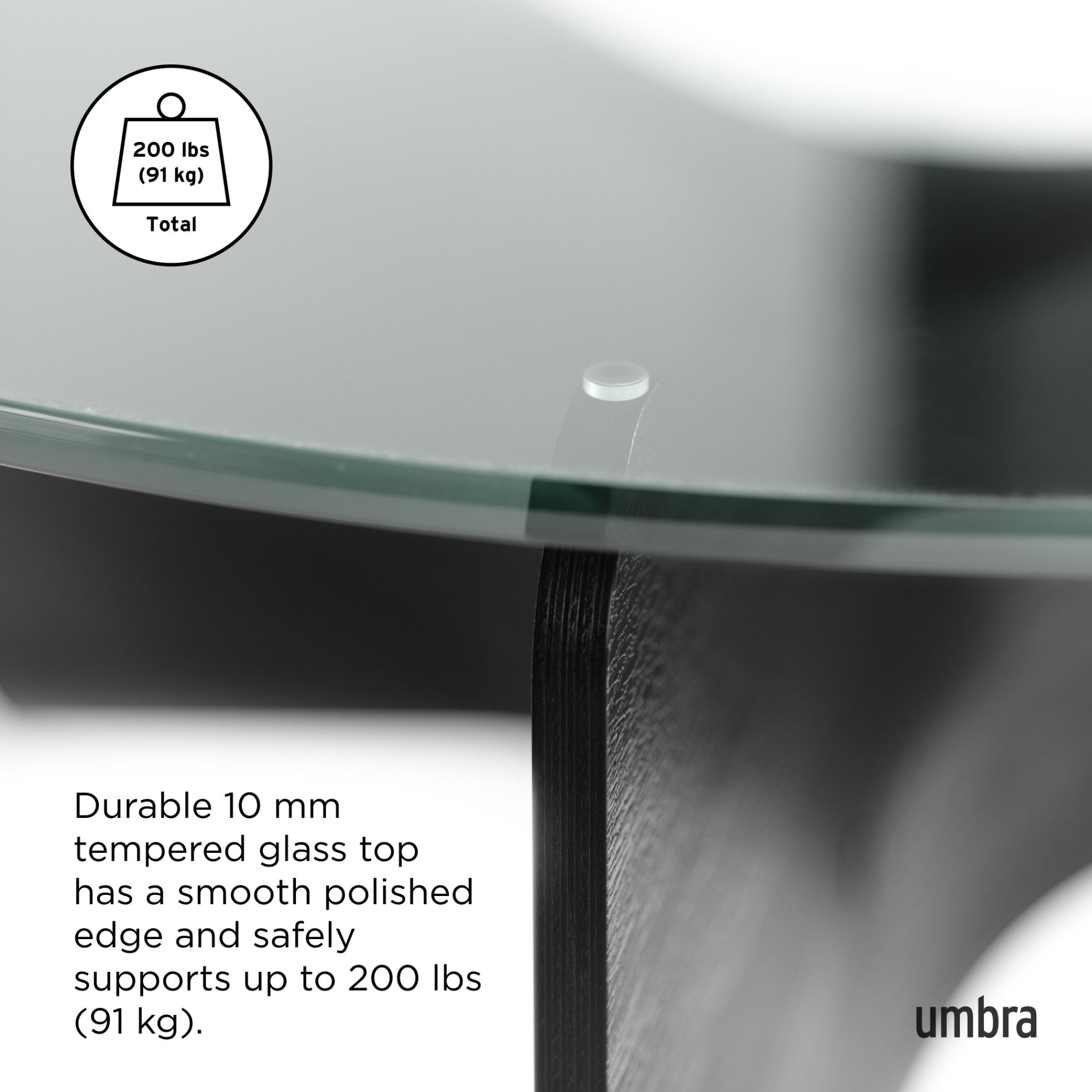 Madera Coffee Table – Modern Glass Coffee Table | Umbra
