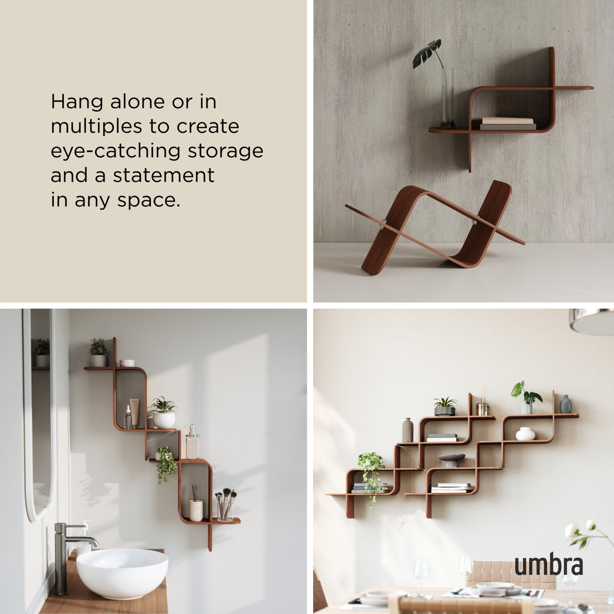 Shelves & Magazine Racks | color: Light-Walnut