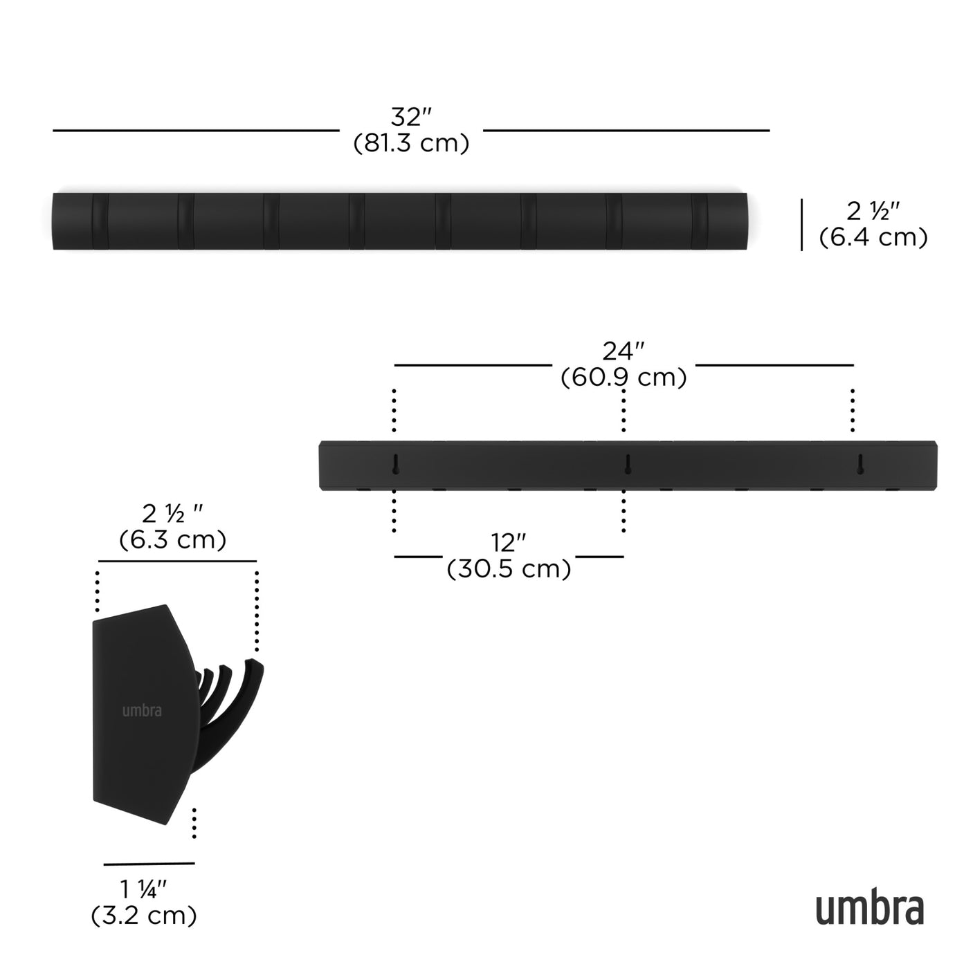 Wall Hooks | color: Black-Black