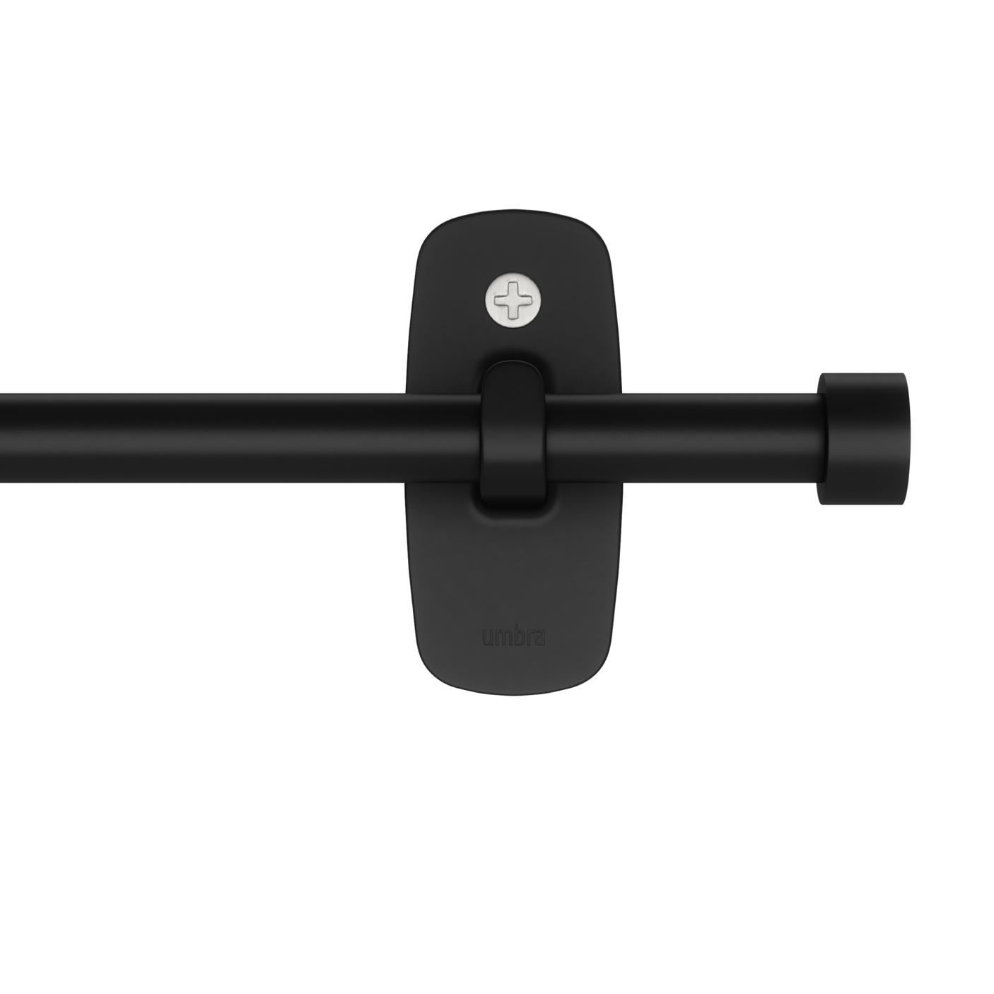 Single Curtain Rods | color: Matte-Black | size: 16-28" (41-71 cm approx) | diameter: 5/8" (1.6cm approx)