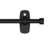 Single Curtain Rods | color: Matte-Black | size: 16-28" (41-71 cm approx) | diameter: 5/8" (1.6cm approx)