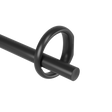 Single Curtain Rods | color: Matte-Black | size: 42-120" (107-305 cm) | diameter: 1" (2.5 cm)