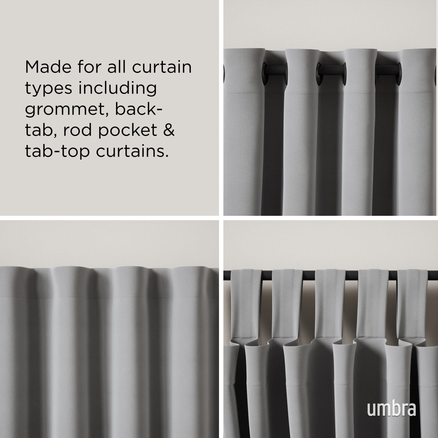 Single Curtain Rods | color: Matte-Black | size: 28-48" (72-122cm approx) | diameter: 5/8" (1.6cm approx)