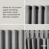 Single Curtain Rods | color: Matte-Black | size: 16-28" (41-71 cm approx) | diameter: 5/8" (1.6cm approx)