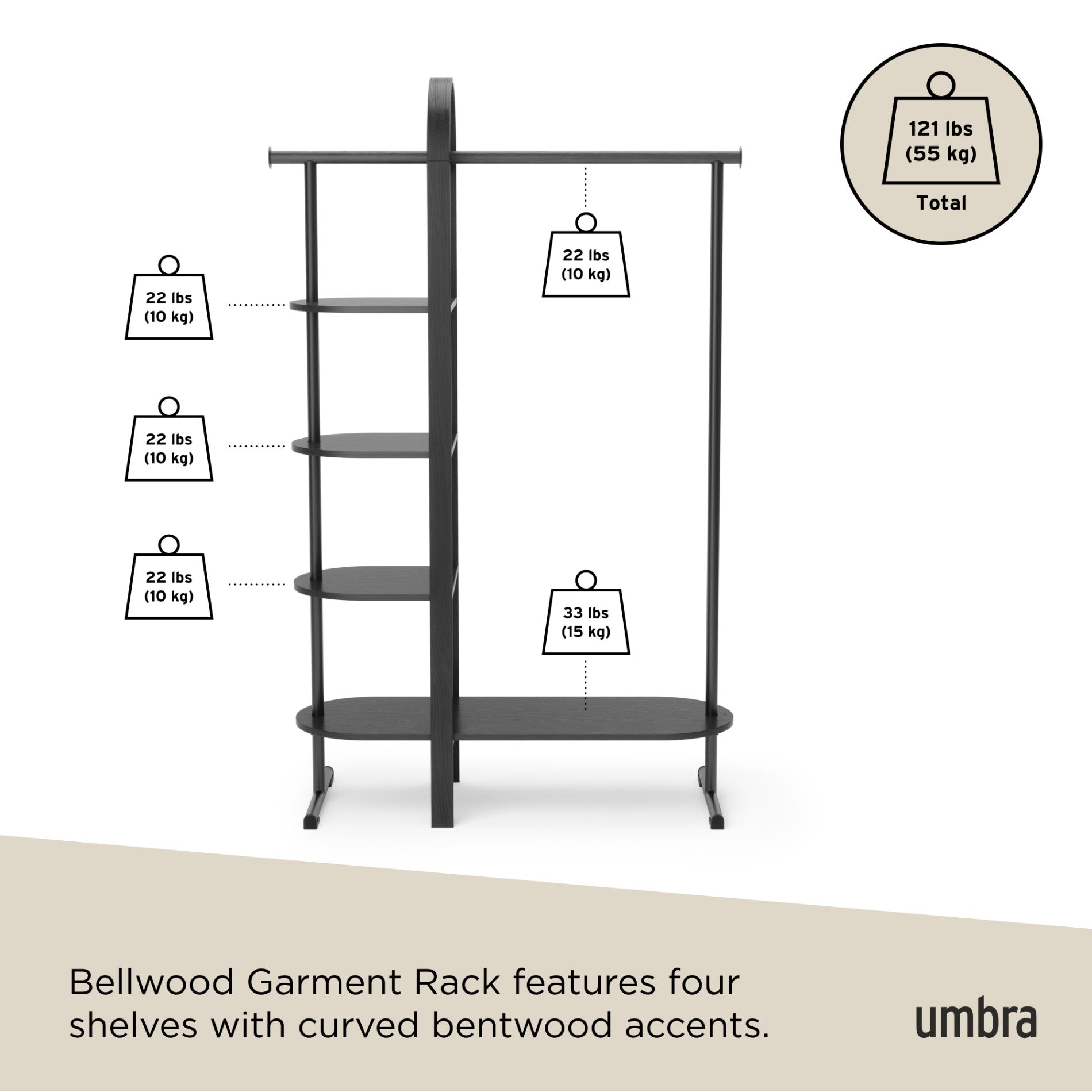 Bellwood Garment Rack | Clothing Storage & Organization | Umbra