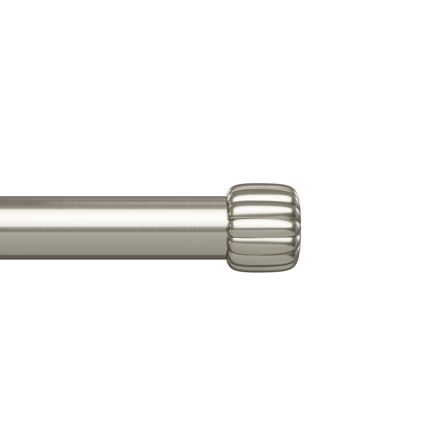 Single Curtain Rods | color: Nickel-Steel | size: 66-120" (168-305 cm) | diameter: 1" (2.5 cm)