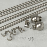 Double Curtain Rods | color: Eco-Friendly Nickel | size: 72-144" (183-366 cm) | diameter: 1 & 3/4" (4.44 cm) | Hover