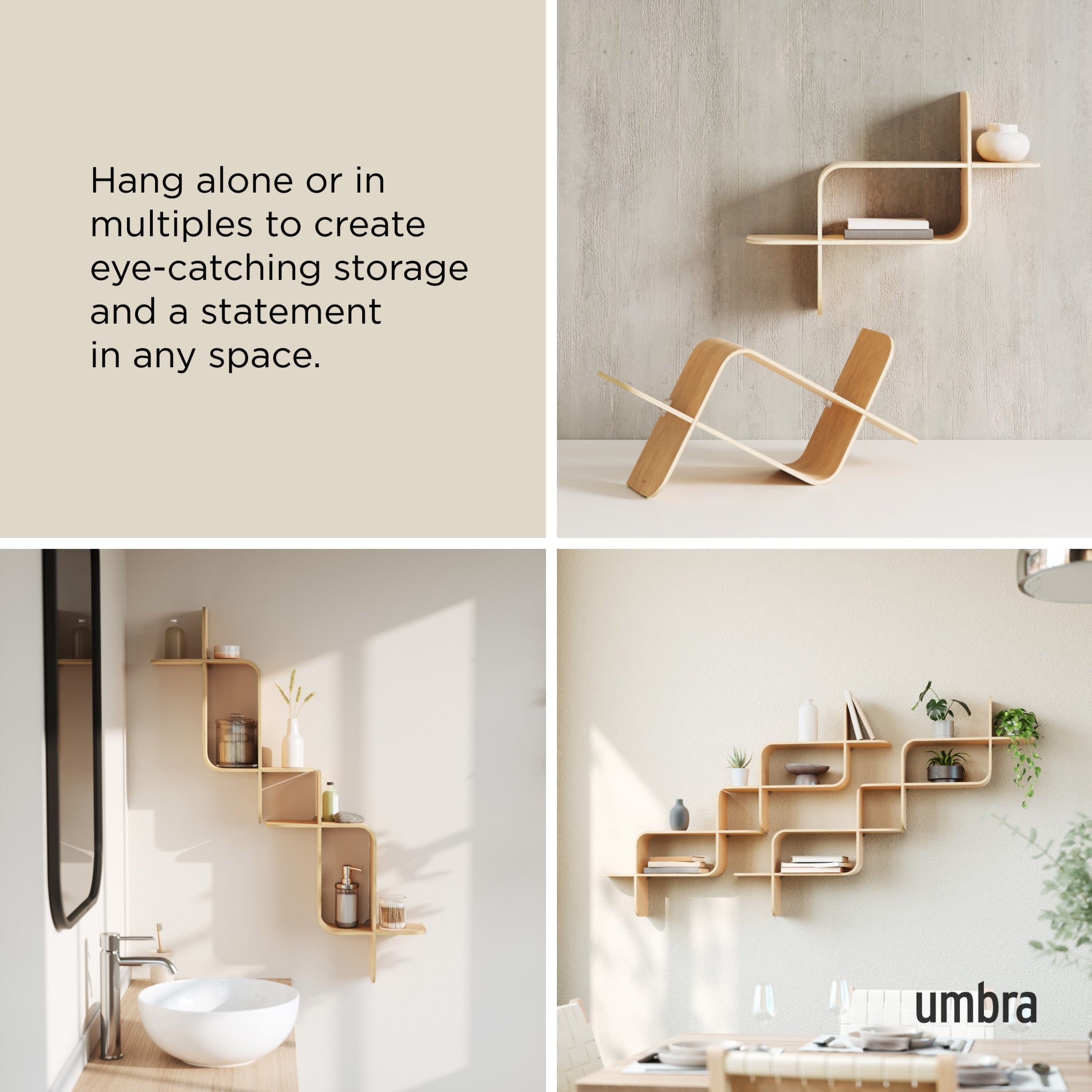 【タイムセール】Umbra Montage 木製シェルフ Amazon.com: Umbra Montage Wall Shelf Light Walnut : Home