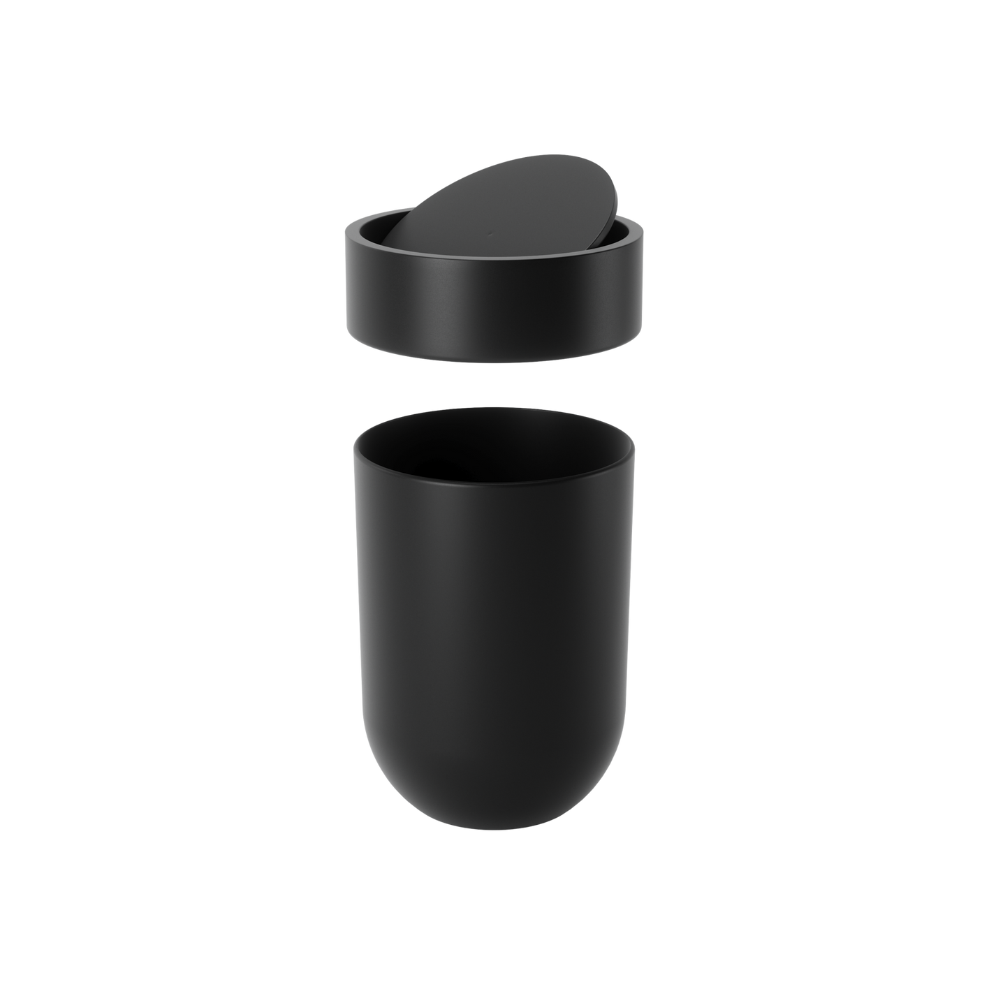 Bathroom Trash Cans | color: Black