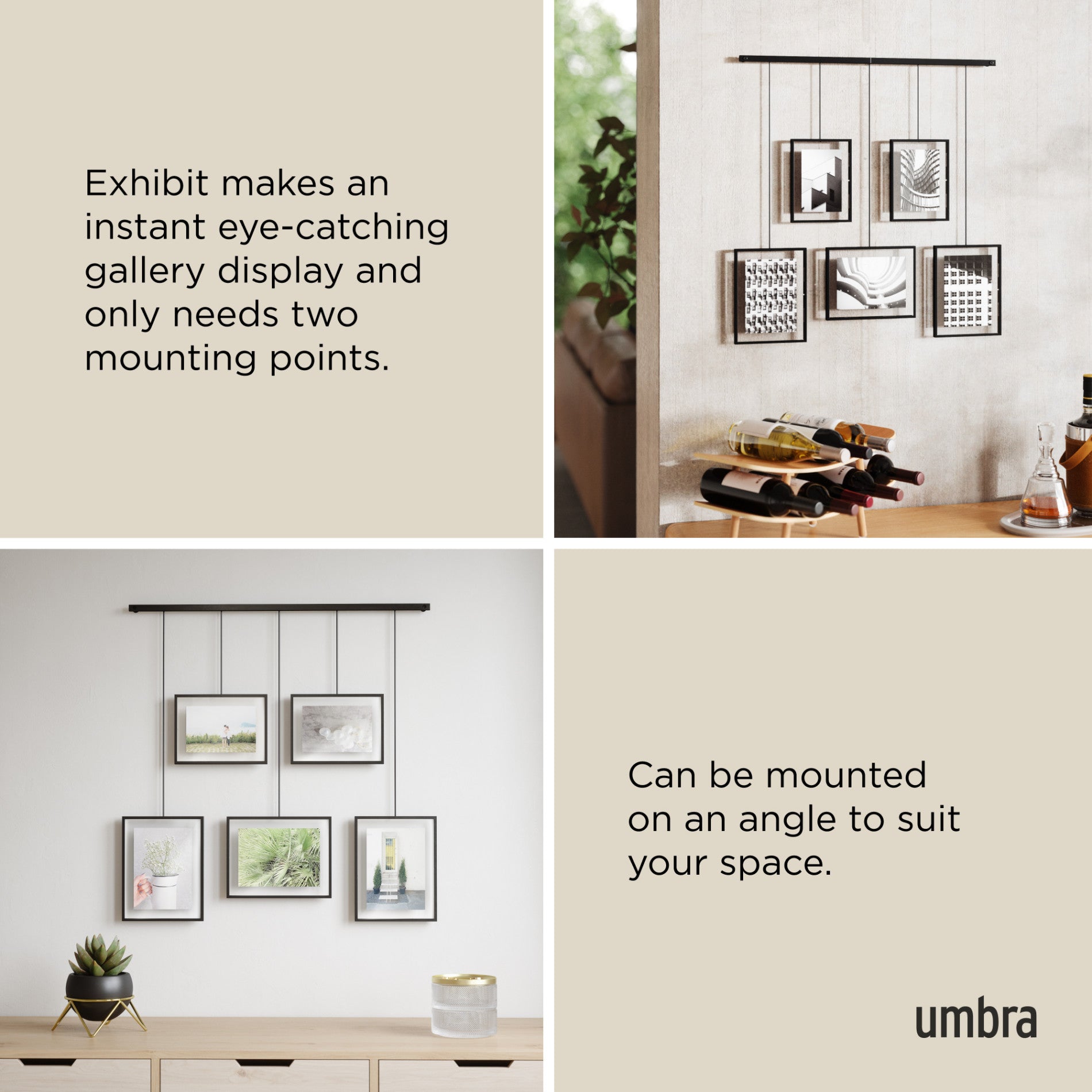 Exhibit Wall Picture Frames, Set of 5 – Umbra