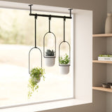 umbra triflora hanging planter black Triflora Hanging Planter White/Black