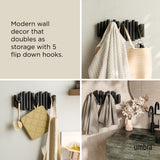 Wall Hooks | color: Black | size: 5-Hook