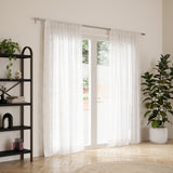 Single Curtain Rods | color: Nickel-Steel | size: 120-180" (305-457 cm) | diameter: 1" (2.5 cm)